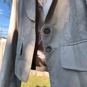 Classic Cream Striped Women’s Blazer